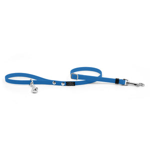 Bay Blue adjustable biothane leash for walking smaller dogs