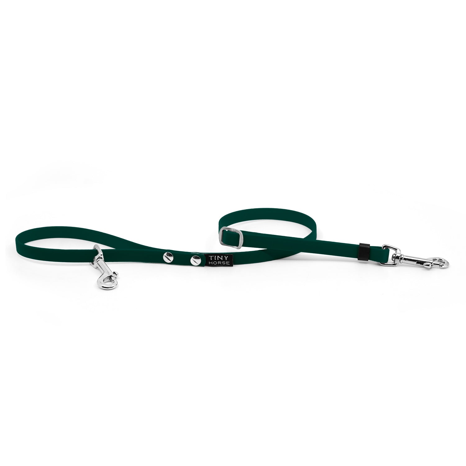 Dark green adjustable biothane leash for walking smaller dogs