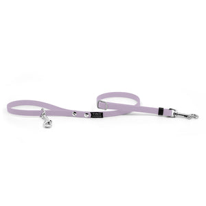 Lavender lightweight adjustable biothane leash for walking smaller dogs
