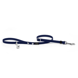 Navy lightweight adjustable biothane leash for walking smaller dogs