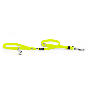 Neon Yellow adjustable easy to clean leash for walking little dogs